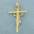 Crucifix Cross Pendant in 14k Yellow and White Gold