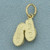 Sanibel Island Flip Flop Charm in 14k Yellow Gold
