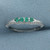 Emerald and Diamond Ring in 14k White Gold