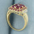 Ruby and Diamond Ring in 10k Yellow Gold
