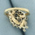 Old Mine Cut Diamond and Sapphire Ring in 14k Yellow Gold