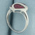 Ruby and Diamond Pave Heart Ring in 10k White Gold