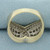 Cognac and White Diamond Ring in 10k White Gold