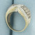 Cognac and White Diamond Ring in 10k White Gold