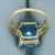 Swiss Blue Topaz and Diamond Ring in 14k Yellow Gold