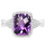 Amethyst and Diamond Ring in Sterling Silver