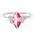 Marquise Red Topaz and Diamond Ring in Sterling Silver