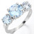 Sky Blue Topaz 3-Stone Ring in Sterling Silver
