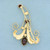 Vintage Garnet Pin in 14K Yellow Gold