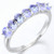 Tanzanite Stacking Band Ring in Sterling Silver