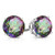 8MM Round Mystic Topaz Stud Earrings in Sterling Silver