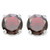 8MM Round Garnet Stud Earrings in Sterling Silver