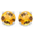 8MM Round Citrine Stud Earrings in Sterling Silver