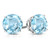8MM Round Sky Blue Topaz Stud Earrings in Sterling Silver