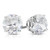 8MM Round White Topaz Stud Earrings in Sterling Silver