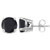 5MM Round Midnight Sapphire Earrings in Sterling Silver