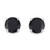 5MM Round Midnight Sapphire Earrings in Sterling Silver