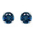 5MM Round London Blue Topaz Earrings in Sterling Silver