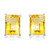 6x8 Emerald Cut Citrine Earrings in Sterling Silver