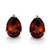 4x6 Pear Garnet Earrings in Sterling Silver