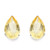 4x6 Pear Citrine Earrings in Sterling Silver