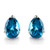 4x6 Pear London Blue Topaz Earrings in Sterling Silver