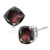 10MM Cushion Garnet Earrings in Sterling Silver