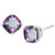 8MM Cushion Mystic Topaz Earrings in Sterling Silver
