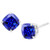 6MM Cushion Lab Tanzanite Earrings in Sterling Silver