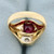 Antique Natural Ruby and Old European Cut Diamond Ring in 14K Yellow Gold
