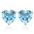8MM Heart Sky Blue Topaz Earrings in Sterling Silver