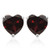 5MM Heart Garnet Earrings in Sterling Silver