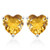 5MM Heart Citrine Earrings in Sterling Silver