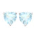 5MM Heart Aquamarine Earrings in Sterling Silver