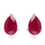 4x6 Pear Ruby Earrings in Sterling Silver