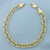 Double Circle Link Charm Bracelet in 14k Yellow Gold