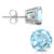 6MM Round Cut Sky Blue Topaz 2CTW Stud Earrings in Sterling Silver