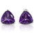 8MM Trillion Cut Amethyst 3.75CTW Stud Earrings in Sterling Silver