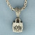 Vintage Effy Garnet Pendant on Chain in Sterling Silver