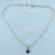 Vintage Effy Garnet Pendant on Chain in Sterling Silver