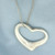 Tiffany and Co. Large Open Heart Pendant on Chain in Sterling Silver