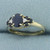 Sapphire and Diamond Ring in 14K Yellow Gold