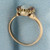 Antique 1890 Moonstone and Garnet Ring in 14k Rose Gold