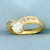 V Shaped Diamond Ring in 14K Yellow Gold