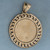 Italian Large Medallion Engravable Pendant in 14K Yellow Gold