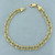 Double Loop Charm Bracelet in 14K Yellow Gold