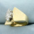 Modern Design Diamond Cluster Ring in 14K Yellow Gold