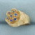 Spinel Flower Ring in 10K Yellow Gold