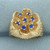 Spinel Flower Ring in 10K Yellow Gold