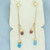Amethyst and Blue Topaz Briolette Dangle Earrings in 10K Yellow Gold